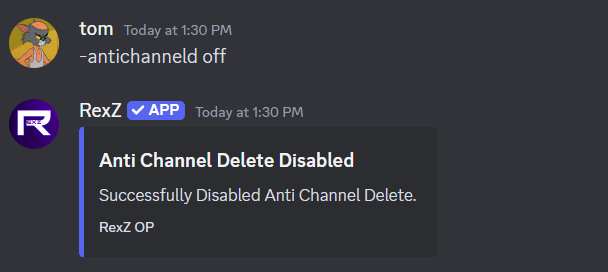 antichannel delete off