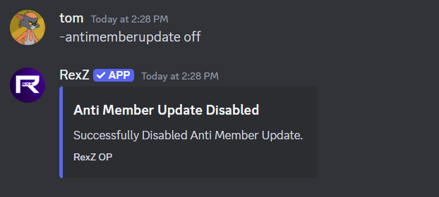 antimember update off