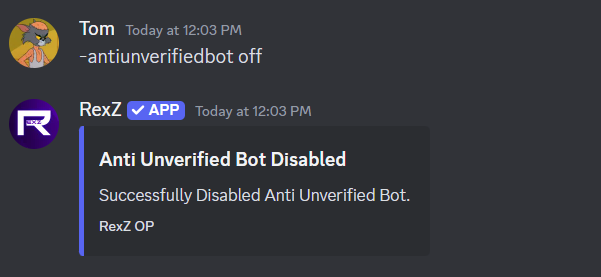 antiunverifiedbot off