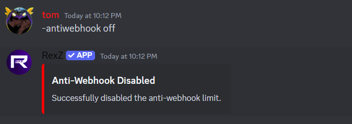 antiwebhook off
